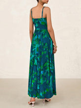 Women Floral Maxi Summer Dresses Elegant Spaghetti Strap Dress